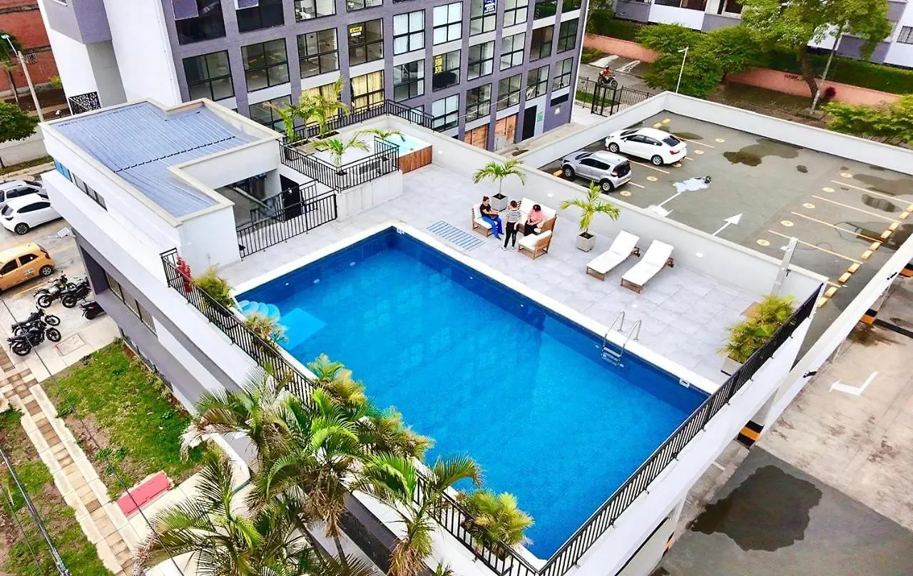 Cali - Apartaestudios Edificio Miro Living 公寓