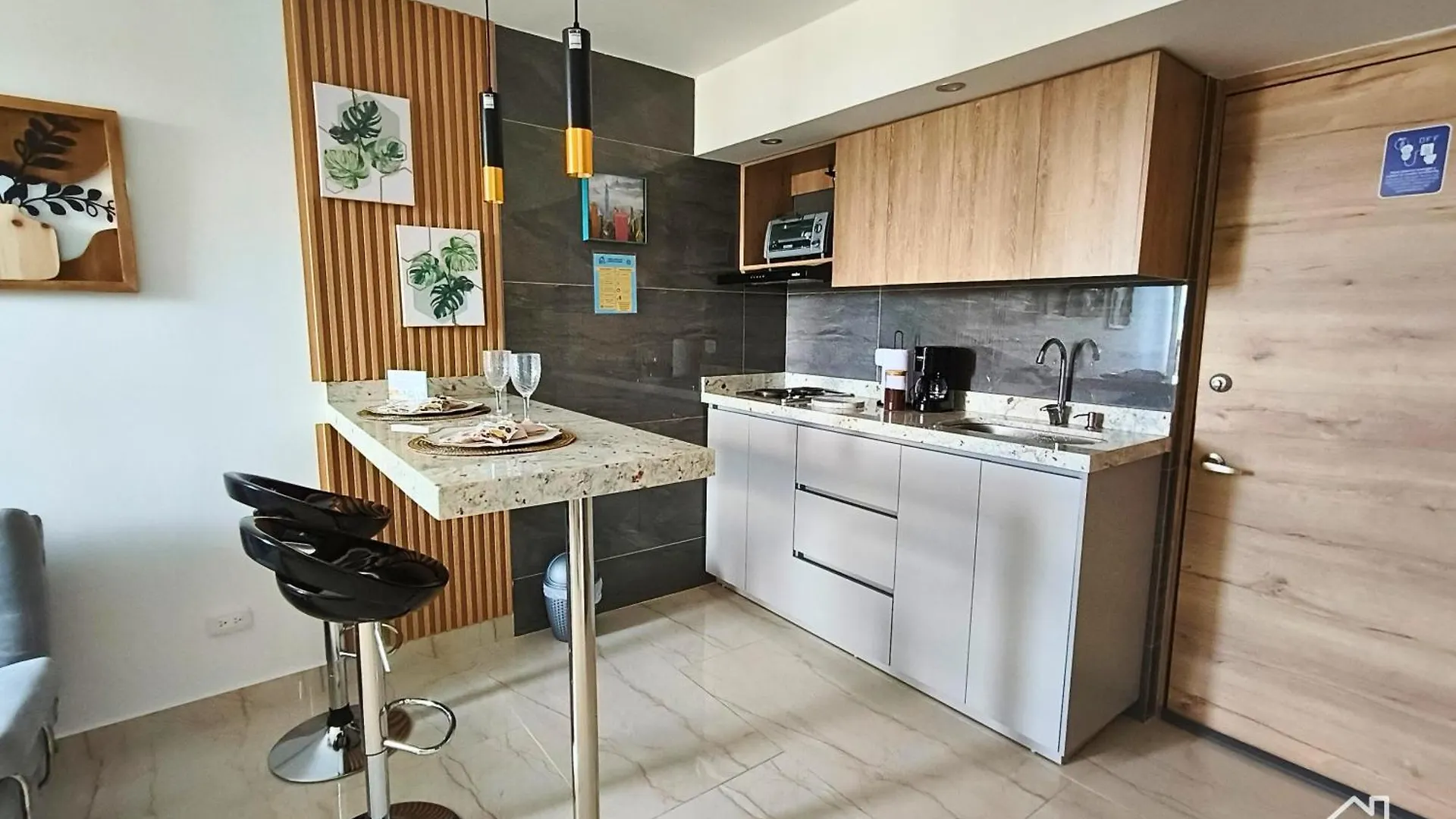 Cali - Apartaestudios Edificio Miro Living 0*,