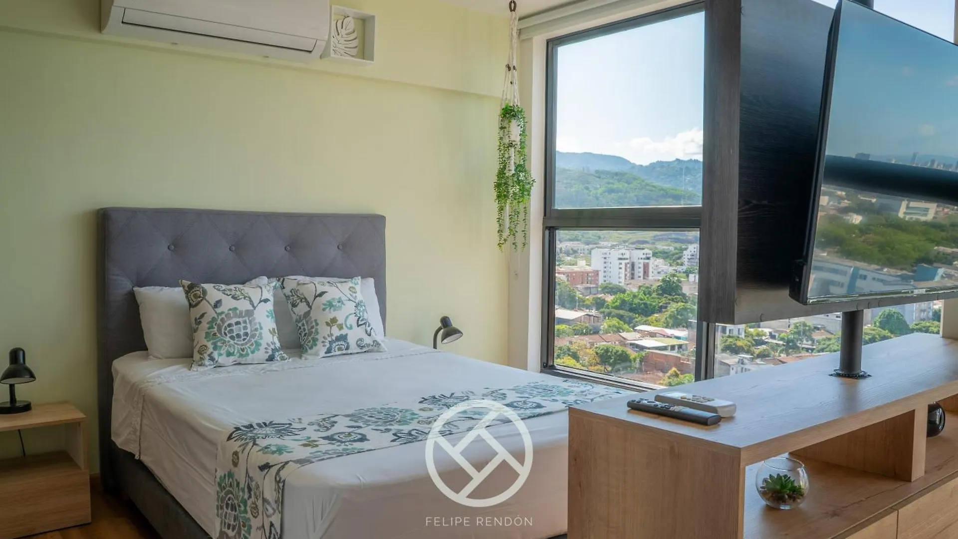 Cali - Apartaestudios Edificio Miro Living 公寓